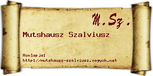 Mutshausz Szalviusz névjegykártya